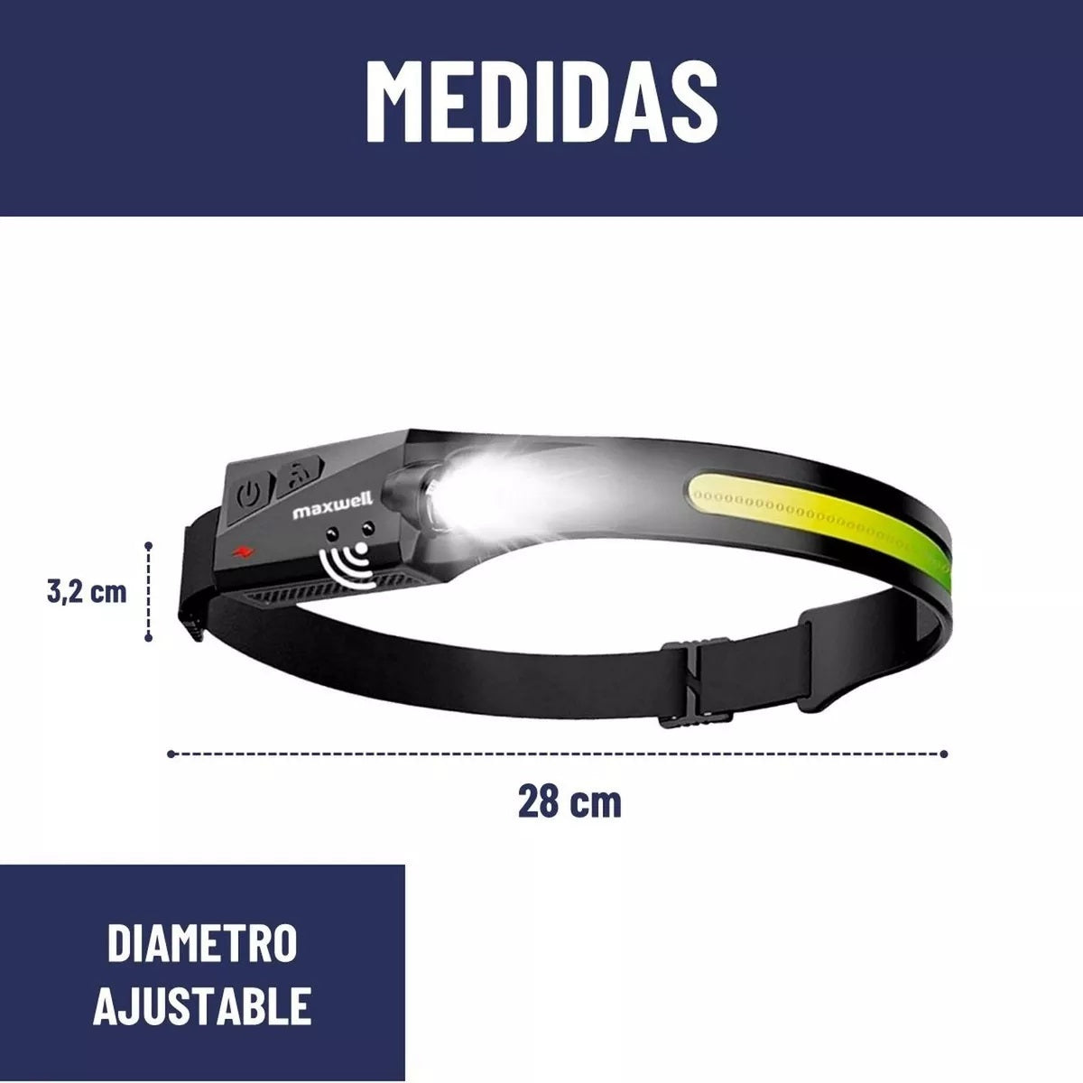 Linterna Frontal LED – Luz Potente y Manos Libres