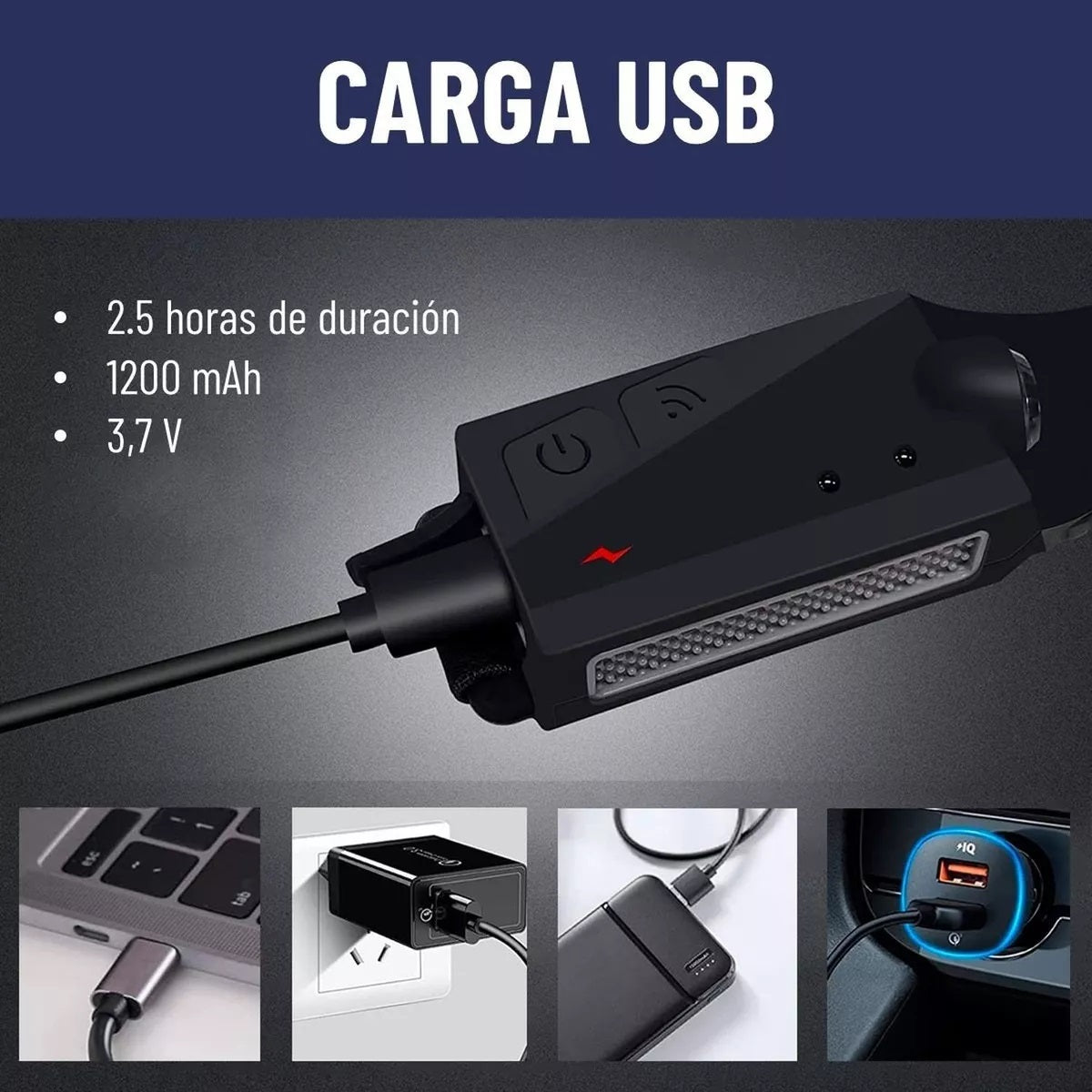 Linterna Frontal LED – Luz Potente y Manos Libres